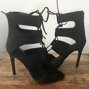 NWOT Never Worn - Lace Up Front Stilletos